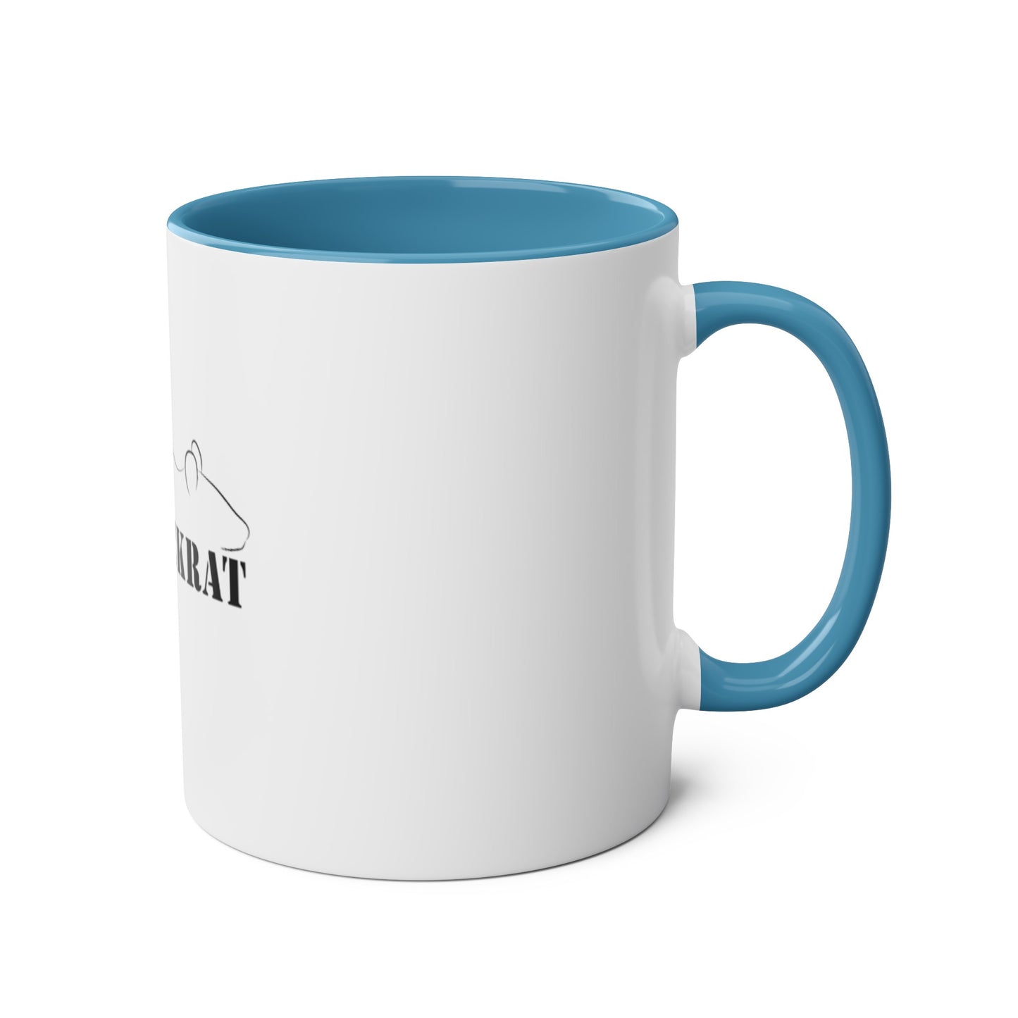 Two-Tone Coffee Mugs, "Blockrat" - Blockrat
