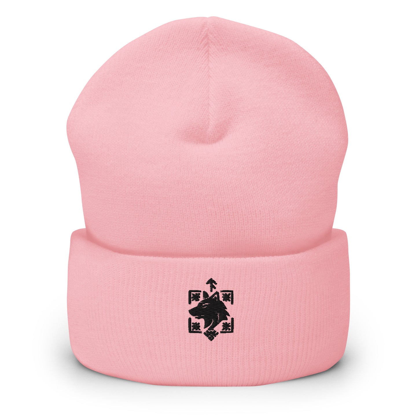 Cuffed Beanie Nordic hunter symbol front view - Blockrat