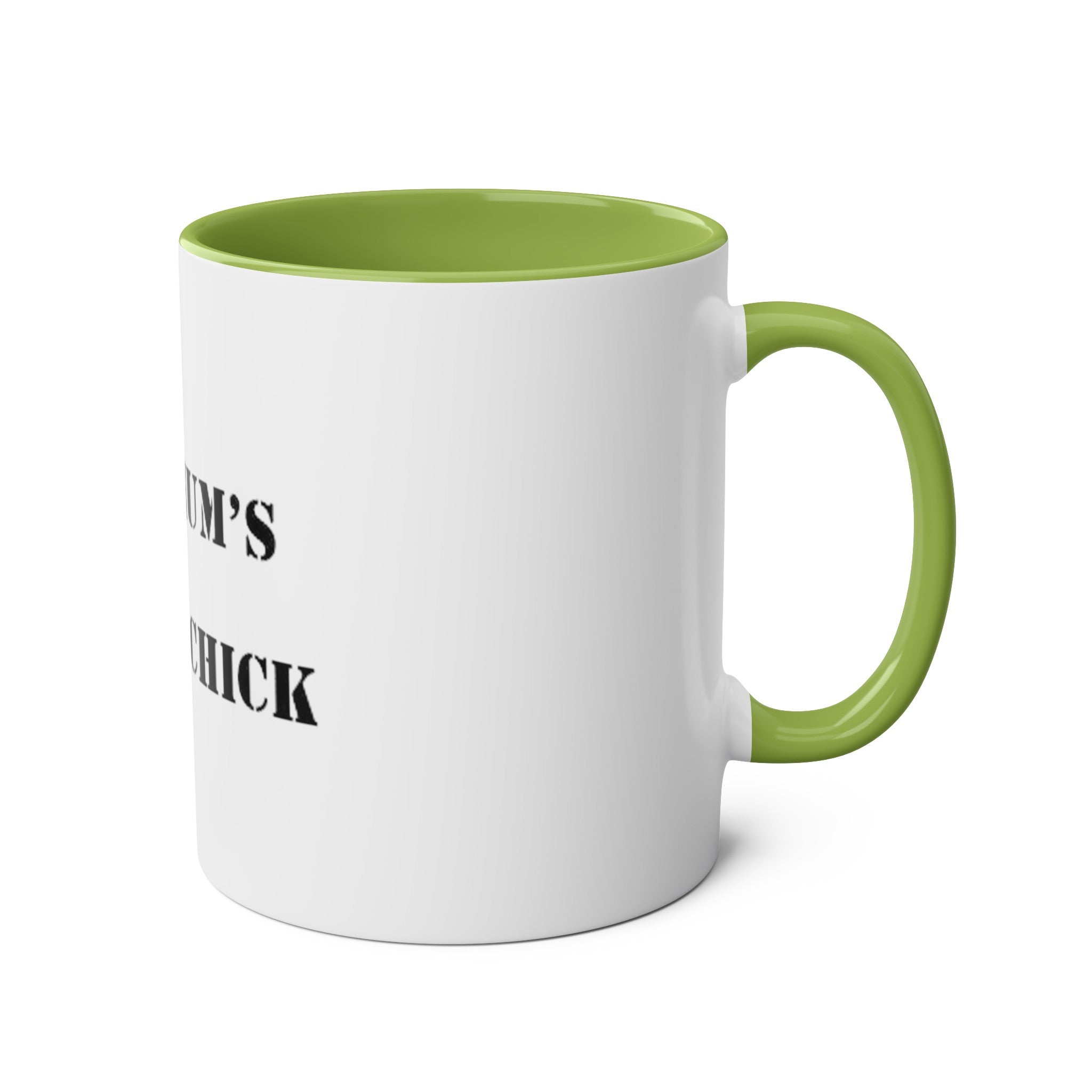 Two-Tone Coffee Mugs, "YOUR MUM’S  A NAAFI CHICK" - Blockrat