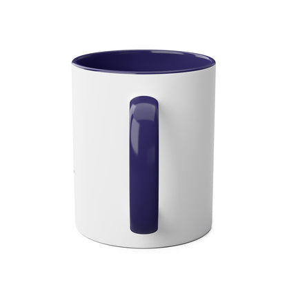 Two-Tone Coffee Mugs, "Love Everybody, Never Sell Your Sword" - Blockrat
