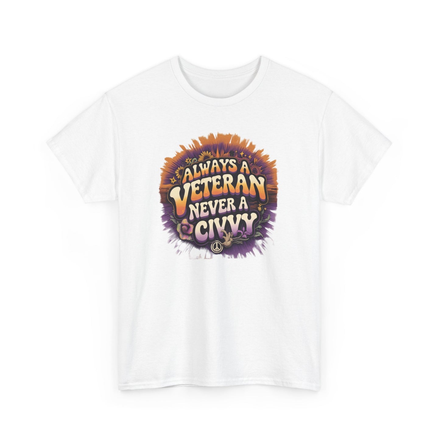 Always a Veteran Never a Civvy Military T-Shirt – Front View