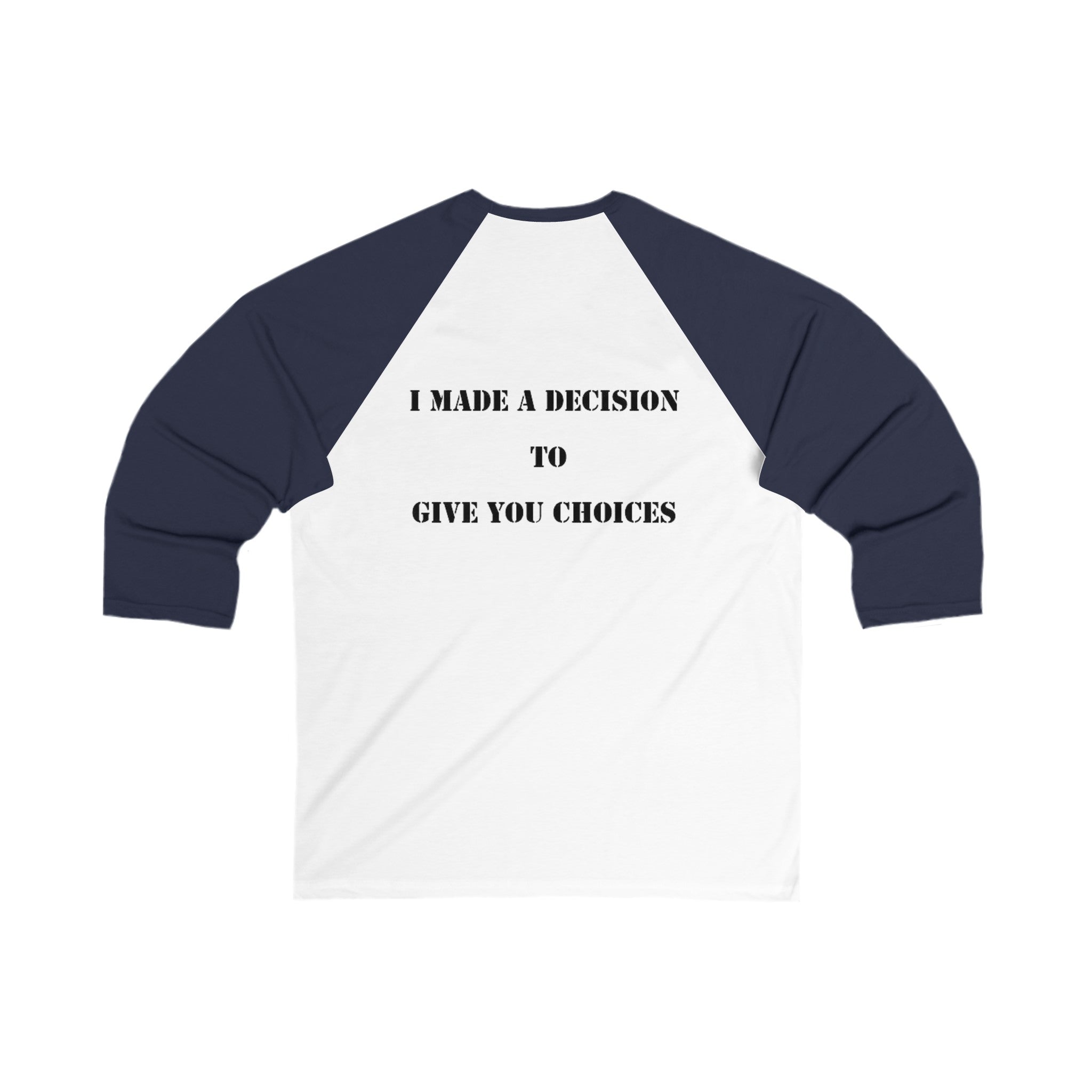 Unisex 3 Sleeve Baseball T-Shirt "Decision". - Blockrat