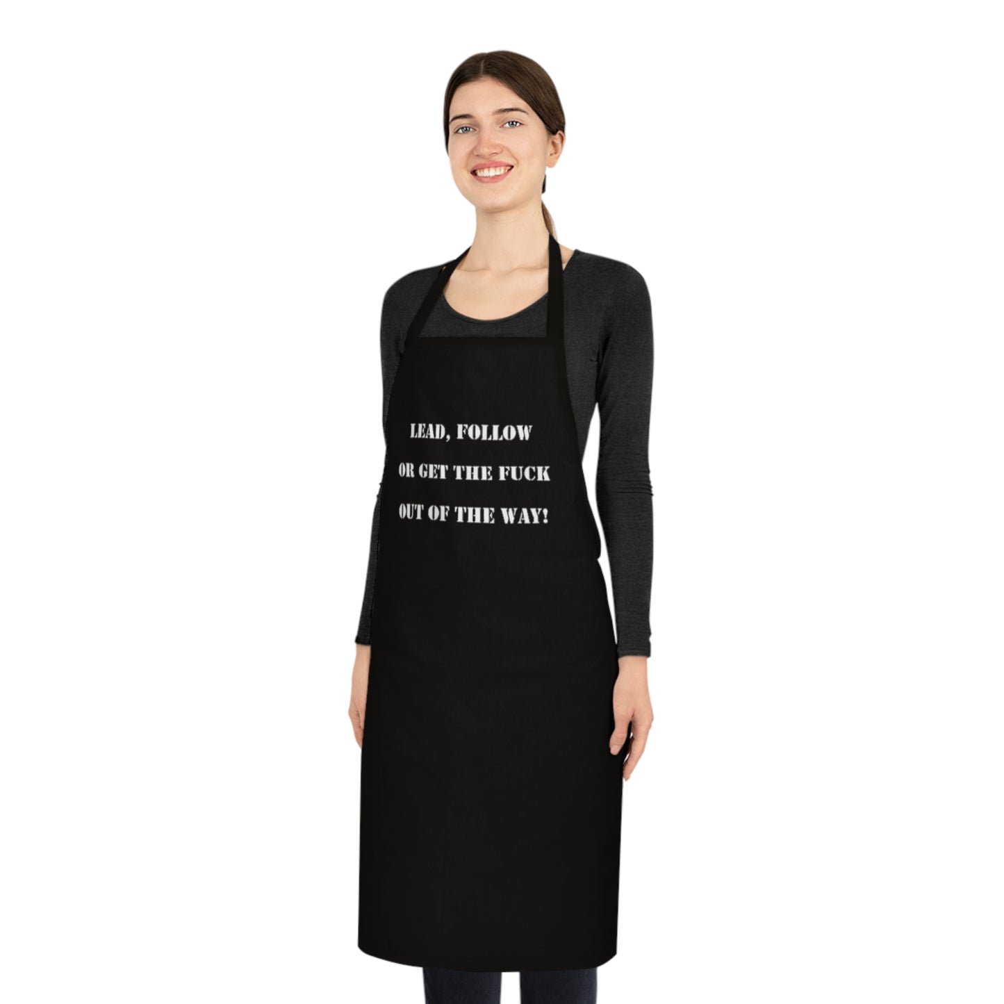 Cotton Apron "Lead, Follow..."
