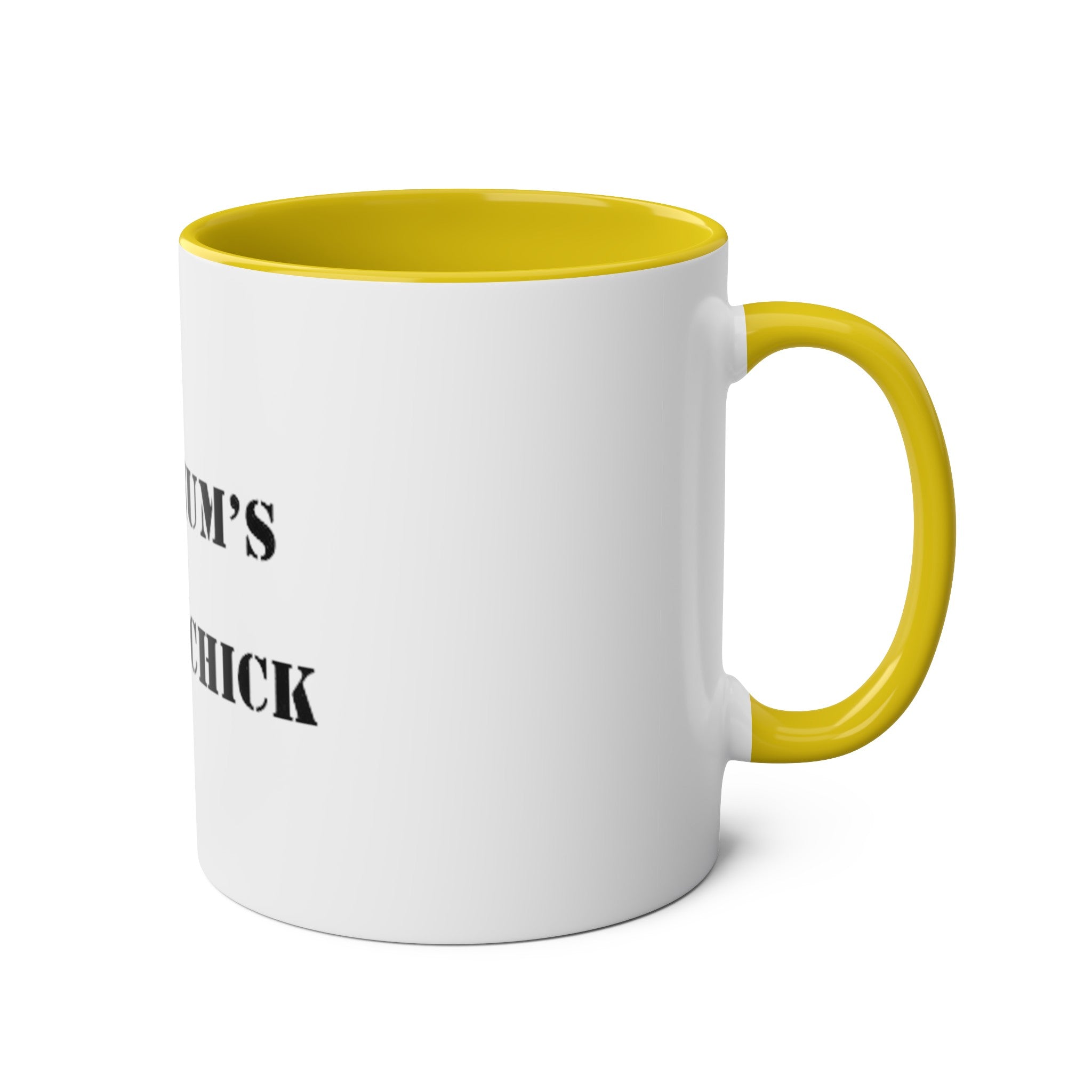 Two-Tone Coffee Mugs, "YOUR MUM’S  A NAAFI CHICK" - Blockrat