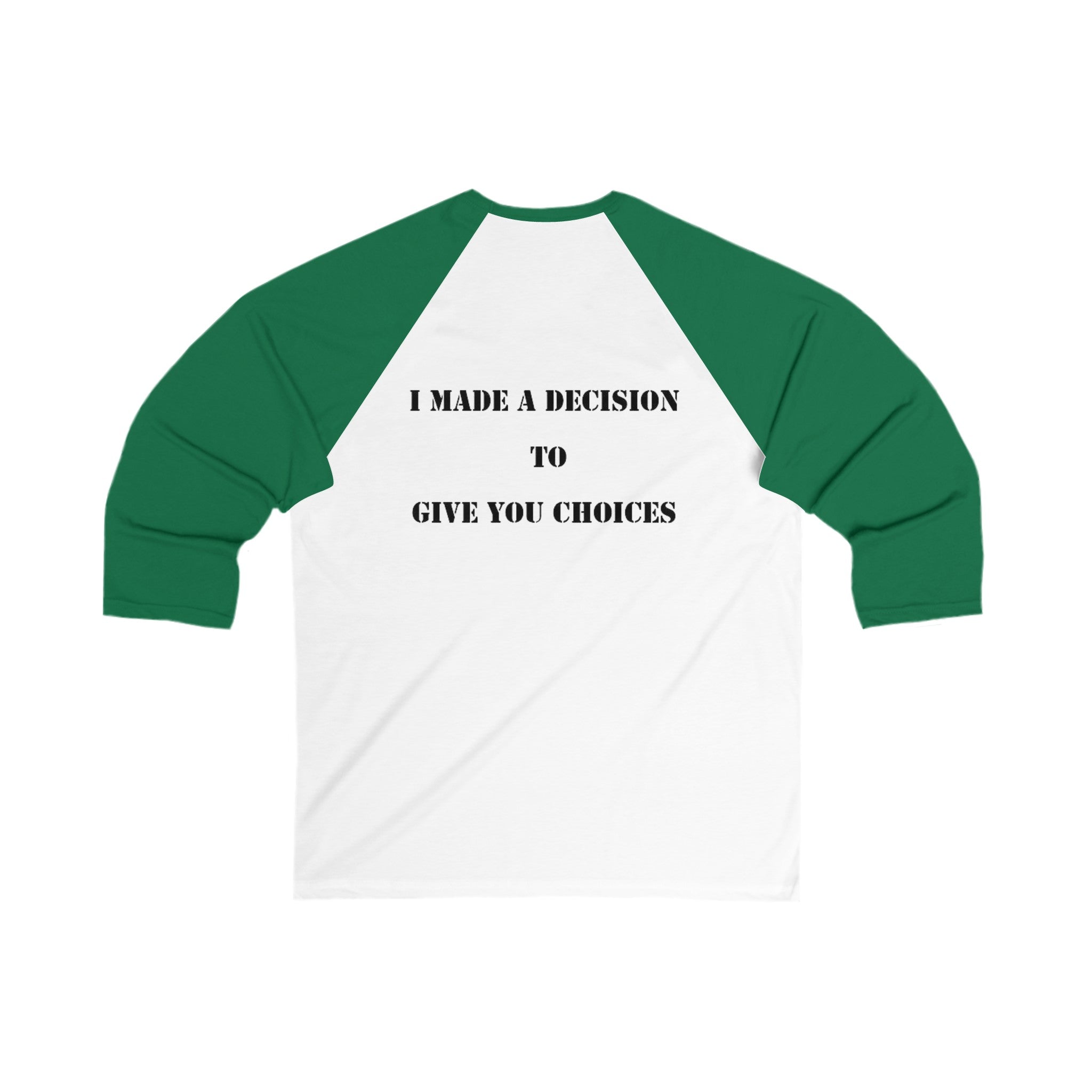 Unisex 3 Sleeve Baseball T-Shirt "Decision". - Blockrat