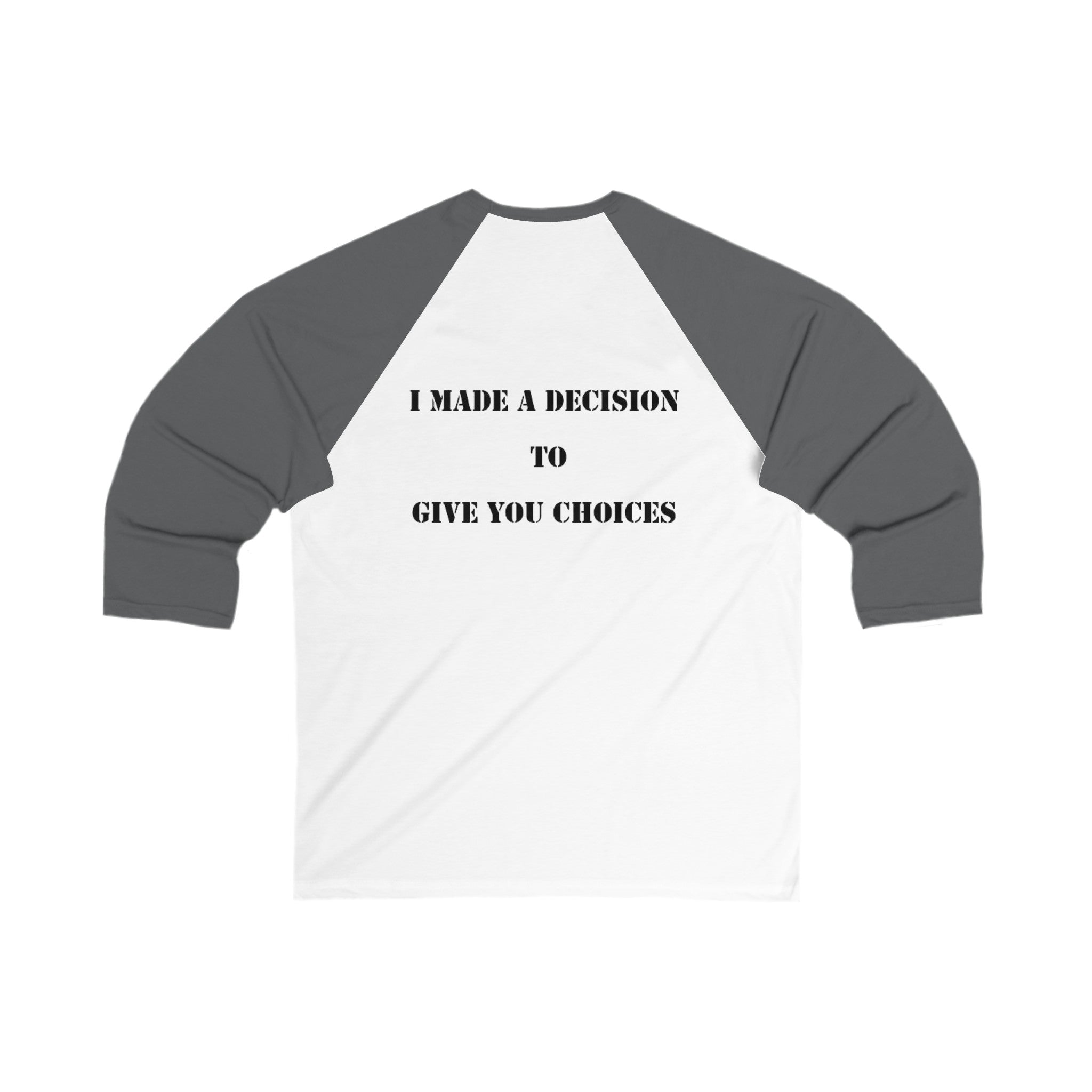 Unisex 3 Sleeve Baseball T-Shirt "Decision". - Blockrat