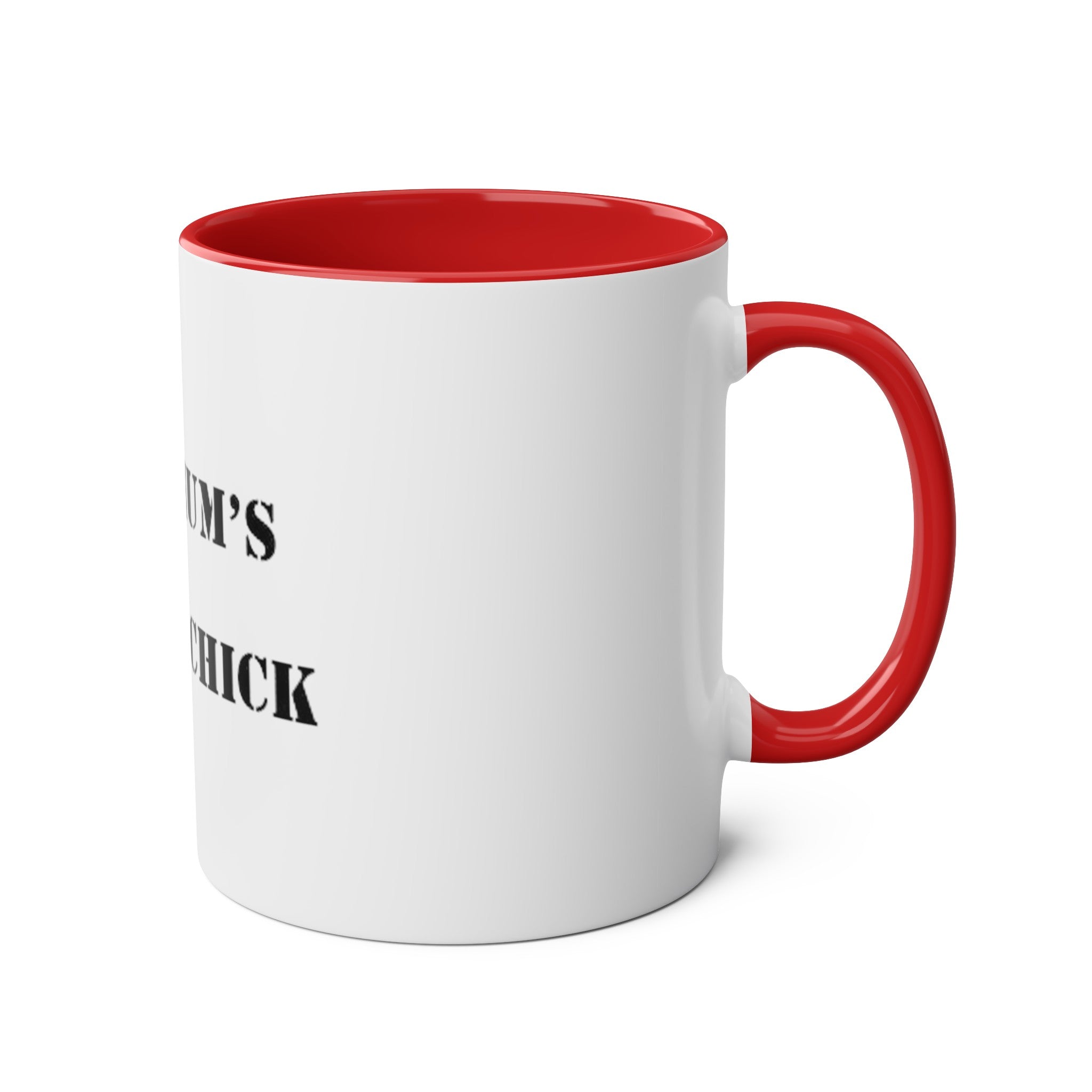 Two-Tone Coffee Mugs, "YOUR MUM’S  A NAAFI CHICK" - Blockrat