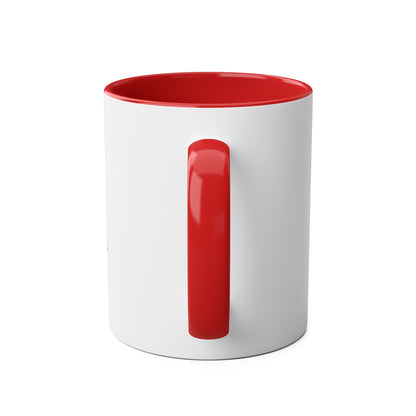 Two-Tone Coffee Mugs, "Love Everybody, Never Sell Your Sword" - Blockrat