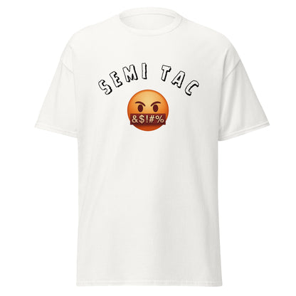 Semi Tac censored angry emoji t-shirt front view