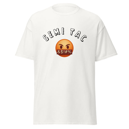 Semi Tac censored angry emoji t-shirt front view