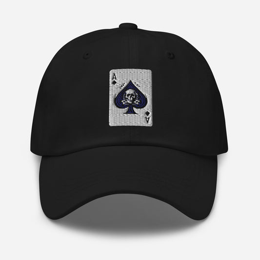 Death Card Trucker front view with Ace of Spades patch