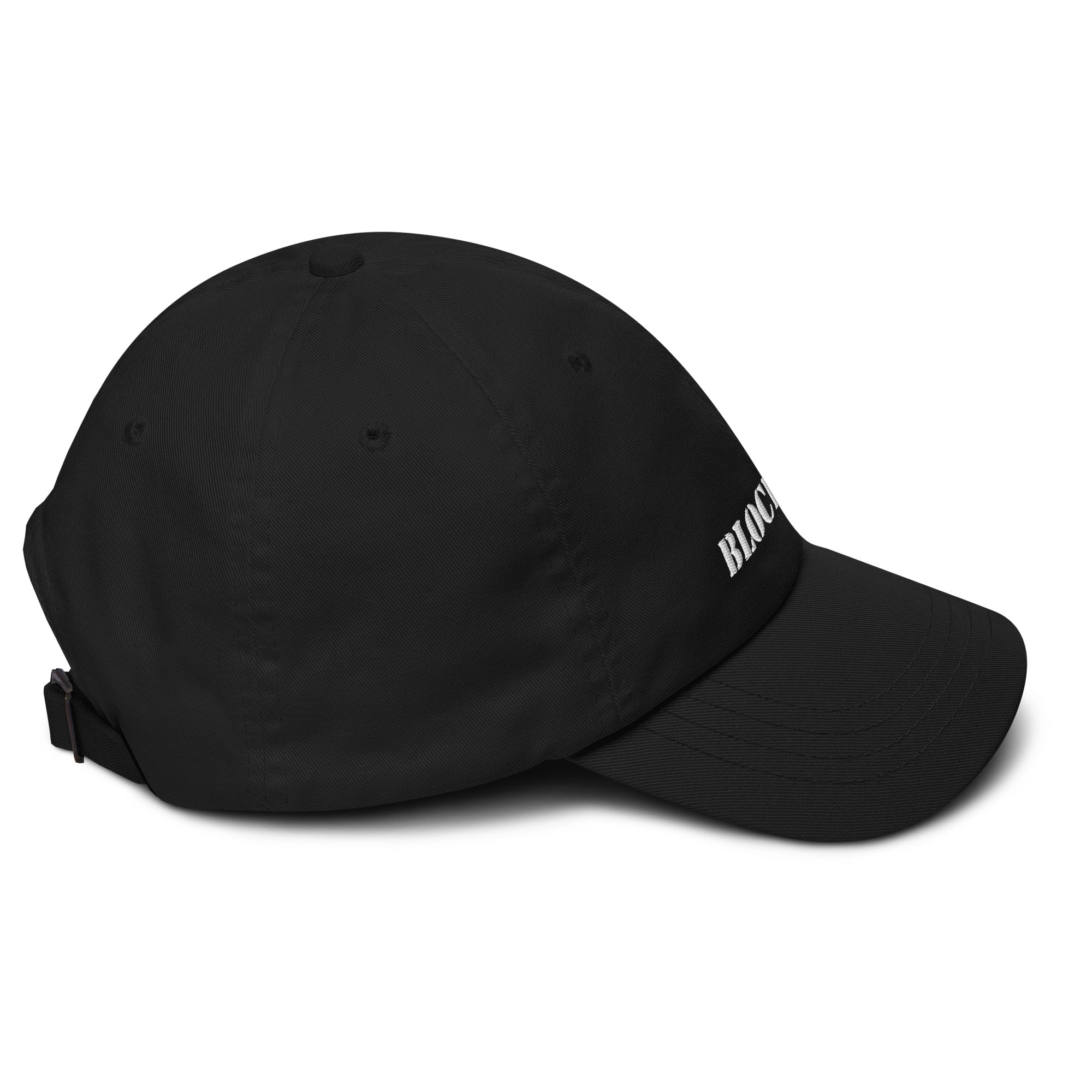 Side view of the Blockrat military-inspired cap