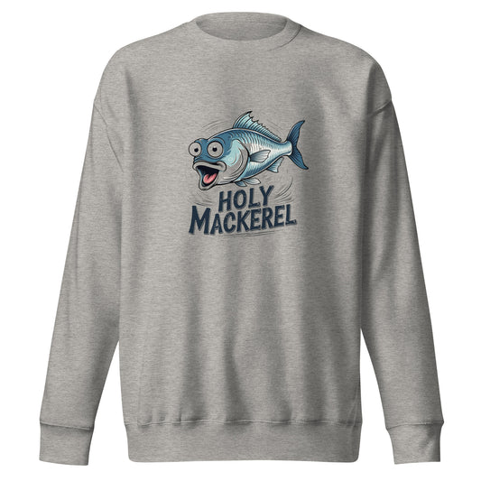 Holy Mackrel Unisex Premium Sweatshirt – fleece-lined, veteran-inspired casual wear