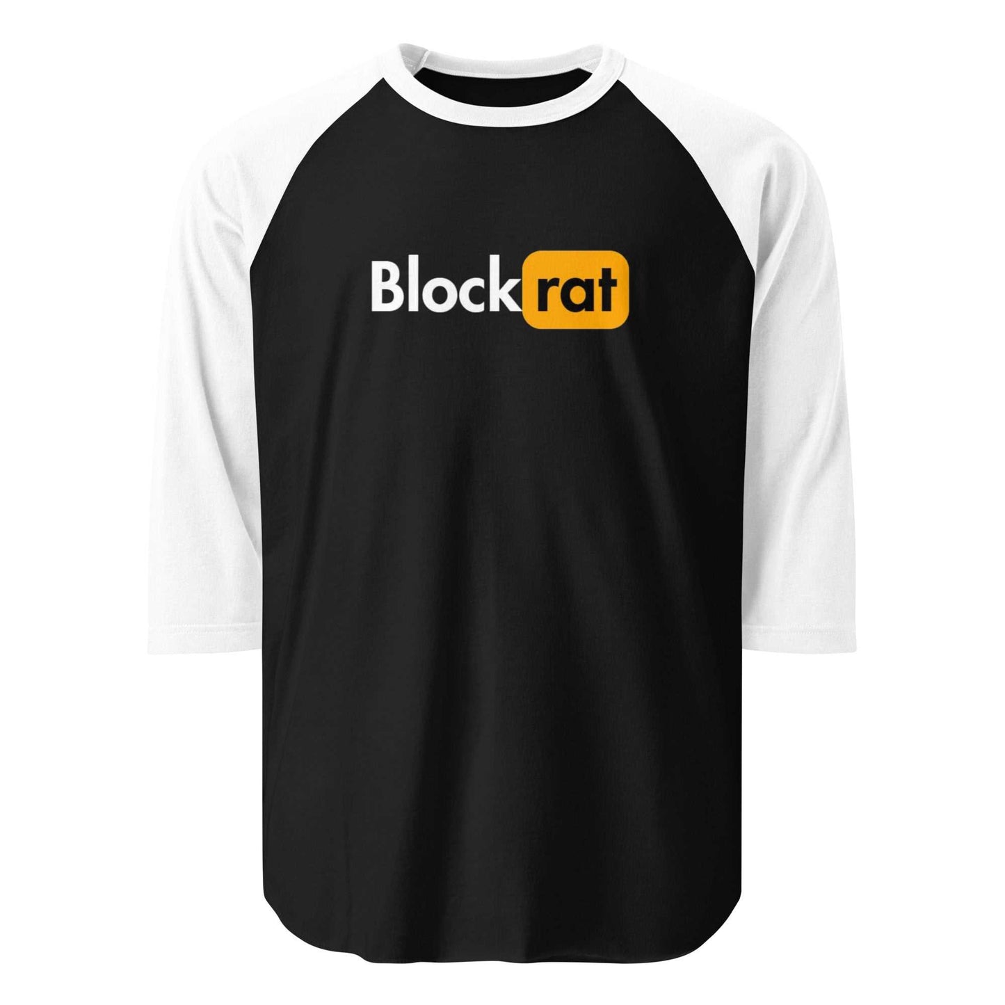 Blockrat 3/4 Sleeve Raglan Baseball Tee – Vintage Military-Inspired Shirt for Veterans & Patriots