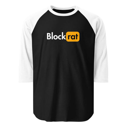 Blockrat 3/4 Sleeve Raglan Baseball Tee – Vintage Military-Inspired Shirt for Veterans & Patriots