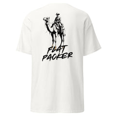 Camel Cowboy Flat Packer graphic on veteran humor shirt