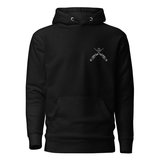 Men’s Military Hoodie – Crossed Rifles Design – Tactical Pullover