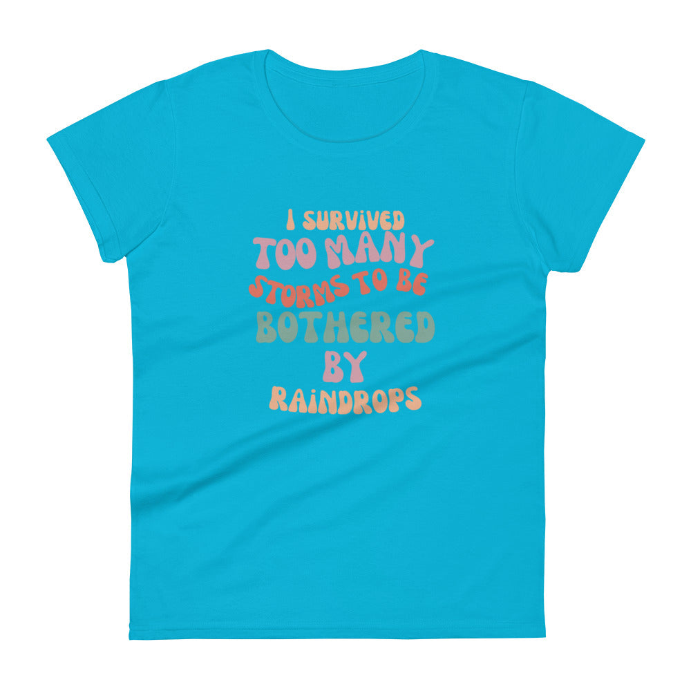 Funny Women’s T-Shirt – I Survived – Cotton Tee UK